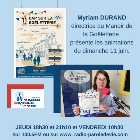 Cap sur la Goëletterie dimanche 11 Juin  - Myriam DURAND directrice 